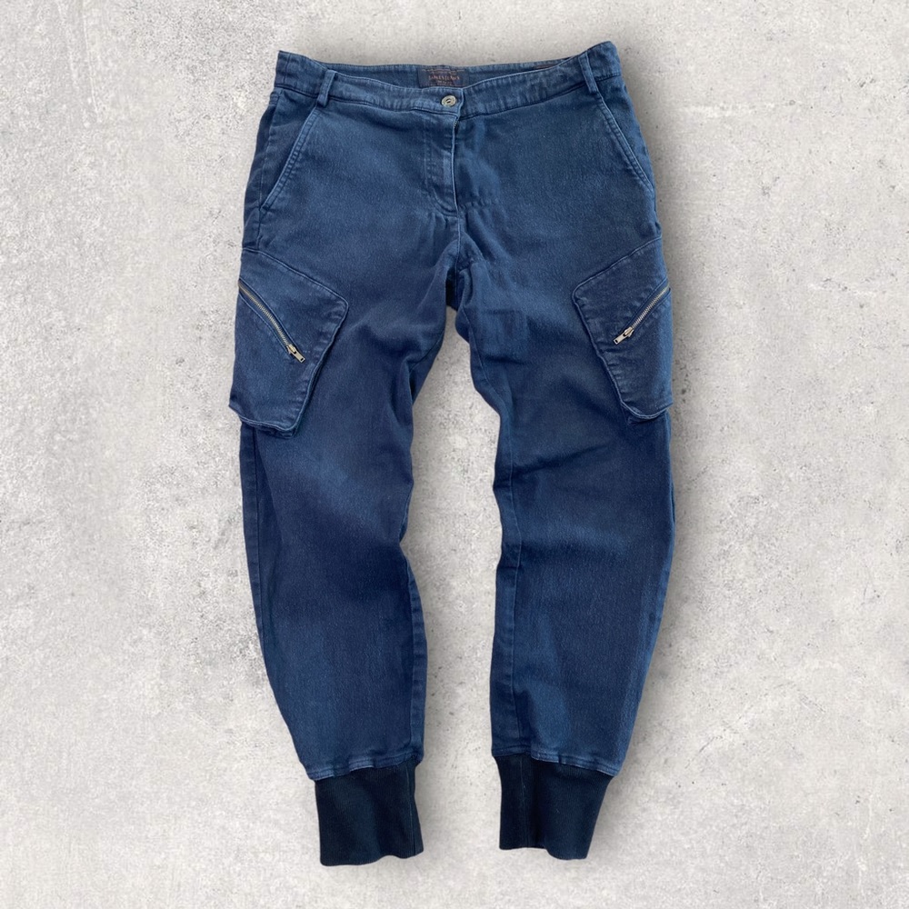 JAMES JEANS Boyfriend Slouchy Fit Utility Cargo Academy Navy Jogger Pant